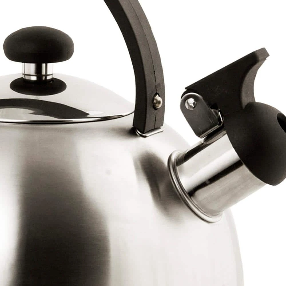 10.6-Cup Silver Stovetop Tea Kettle by Home Basics - Image 3