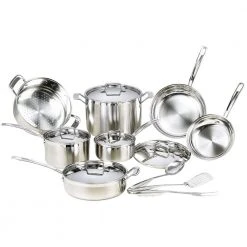 15-Piece Premium Grade Stainless Steel Cookware Set with Lids by Mockins