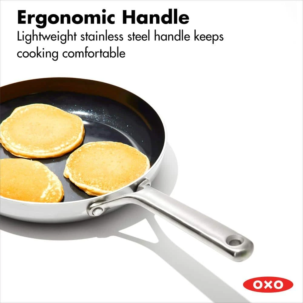 2-Piece Stainless Steel Tri-Ply Mira Series Ceramic Nonstick Frying Pan Set by OXO - Image 4