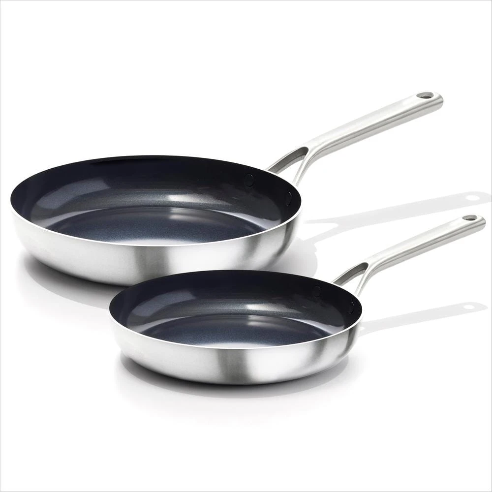 2-Piece Stainless Steel Tri-Ply Mira Series Ceramic Nonstick Frying Pan Set by OXO
