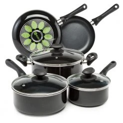 Artistry 8-Piece Aluminum Nonstick Cookware Set in Slate by Ecolution