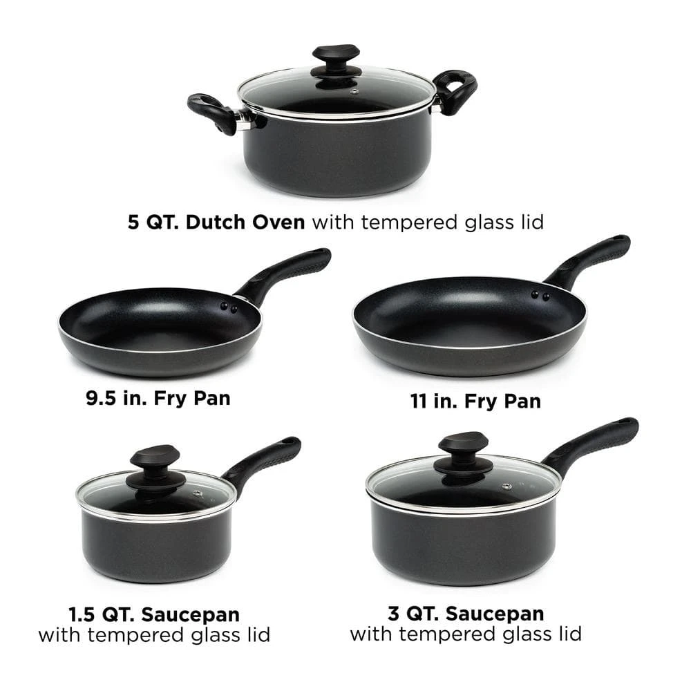 Artistry 8-Piece Aluminum Nonstick Cookware Set in Slate by Ecolution - Image 2