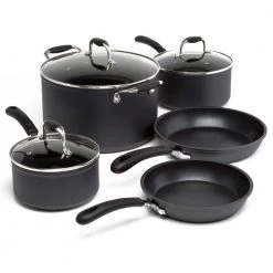 Symphony 8-Piece Aluminum Nonstick Cookware Set in Slate by Ecolution
