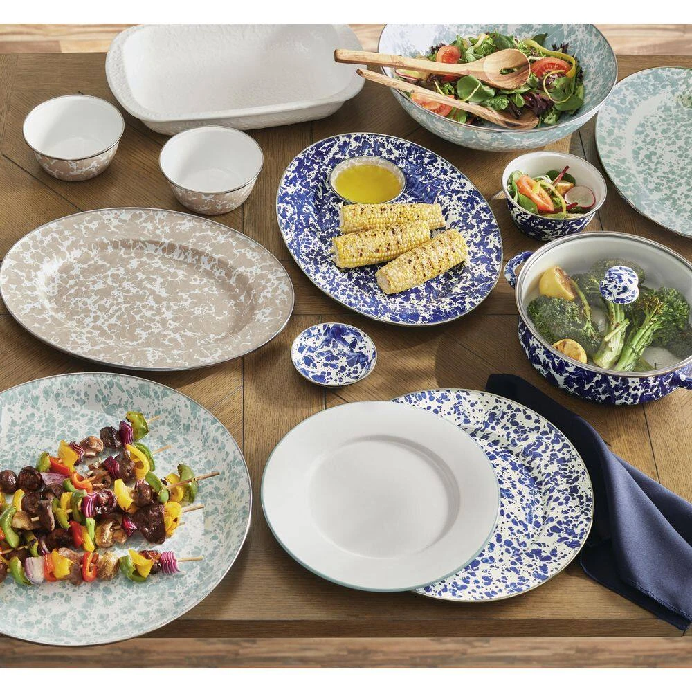 Solid White 4.5 qt. Enamelware Baking Pan by Golden Rabbit - Image 3