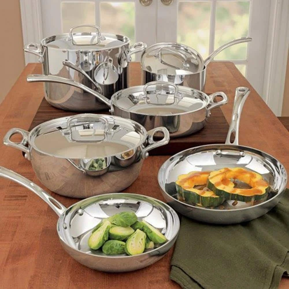 French Classic 10-Piece Stainless Cookware Set with Lids by Cuisinart - Image 2