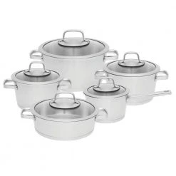 Essentials Manhattan 10-Piece Stainless Steel Cookware Set by BergHOFF
