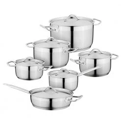 Essentials Hotel 12-Piece Stainless Steel Cookware Set by BergHOFF