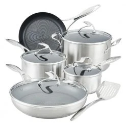 10-Piece Stainless Steel Cookware in Silver by Circulon