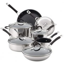 Momentum 11-Piece Stainless Steel Nonstick Cookware Set by Circulon