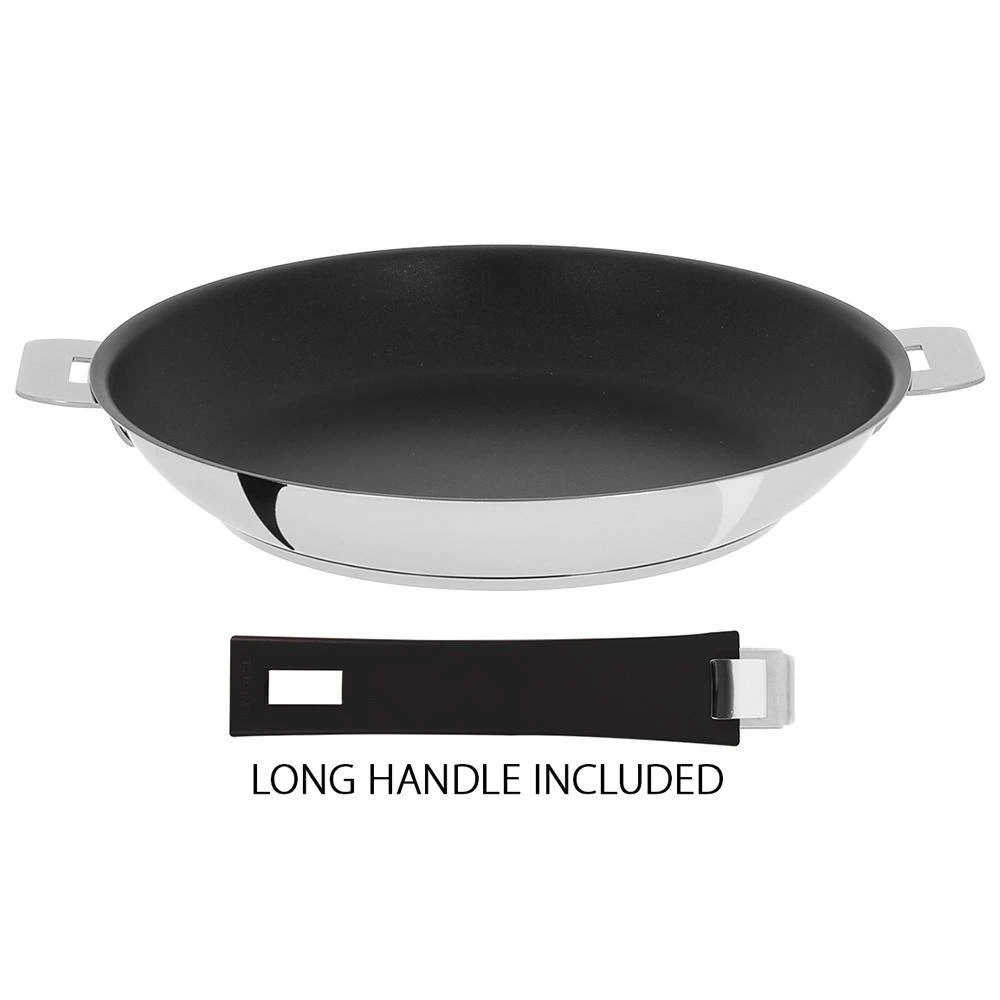 Tulipe 11 in. Stainless Steel Nonstick Frying Pan by Cristel - Image 2