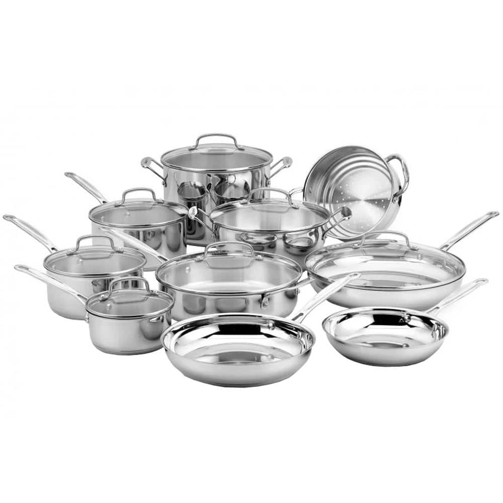 Chef's Classic 17-Piece Stainless Steel Cookware Set by Cuisinart