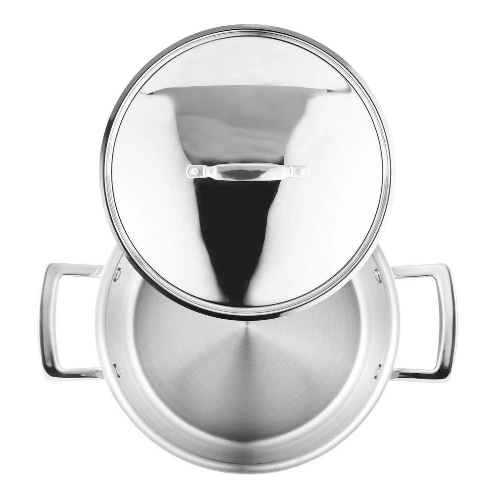 5CX 5 qt. Round Stainless Steel Dutch Oven with Lid by MasterPRO - Image 4