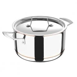 5CX 5 qt. Round Stainless Steel Dutch Oven with Lid by MasterPRO
