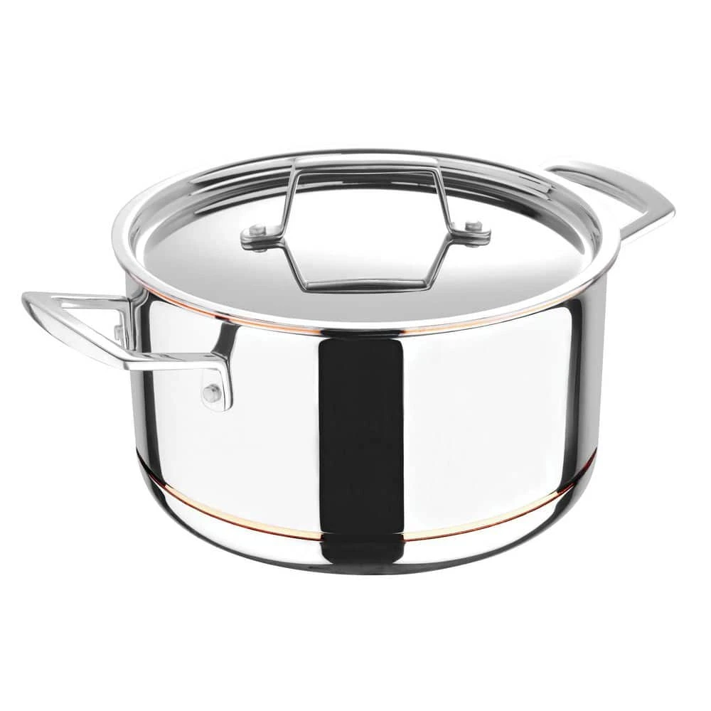 5CX 5 qt. Round Stainless Steel Dutch Oven with Lid by MasterPRO