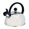 Spring 10-Cup Silver Stainless Steel Whistling Kettle by Gibson