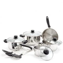 Essentials 12-Piece Stainless Steel Cookware Set by Old Dutch