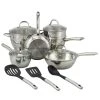 Ridgewell 13-Piece Stainless Steel Cookware Set by Oster