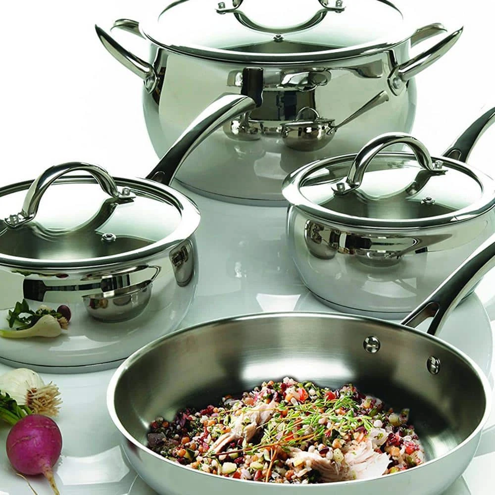 Derrick 7-Piece Stainless Steel Cookware Set by Oster - Image 3