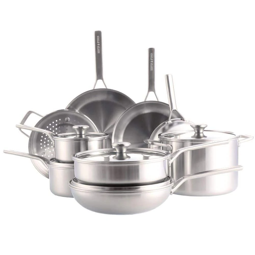 Merten and Storck Tri-Ply 14-Piece Stainless Steel Induction Cookware Pots and Pans Set by Merten & Storck - Image 2