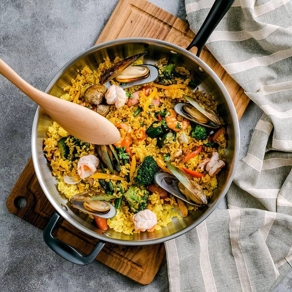 5 Qt. 12 in. Tri-Ply Stainless Steel Saute Pan by GRANDTIES - Image 6