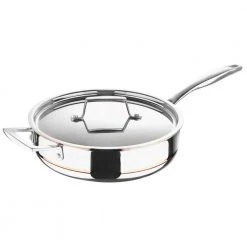 5CX 3 qt. Stainless Steel 5-Ply Copper Core Saute Pan with Lid by MasterPRO