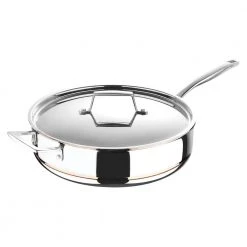 5CX 6 qt. Stainless Steel 5-Ply Copper Core Deep Saute Pan with Lid by MasterPRO