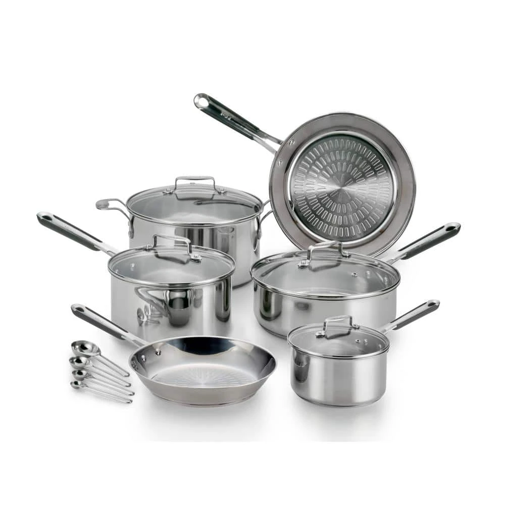 Performa Pro 14-Piece Stainless Steel Nonstick Cookware Set by T-fal