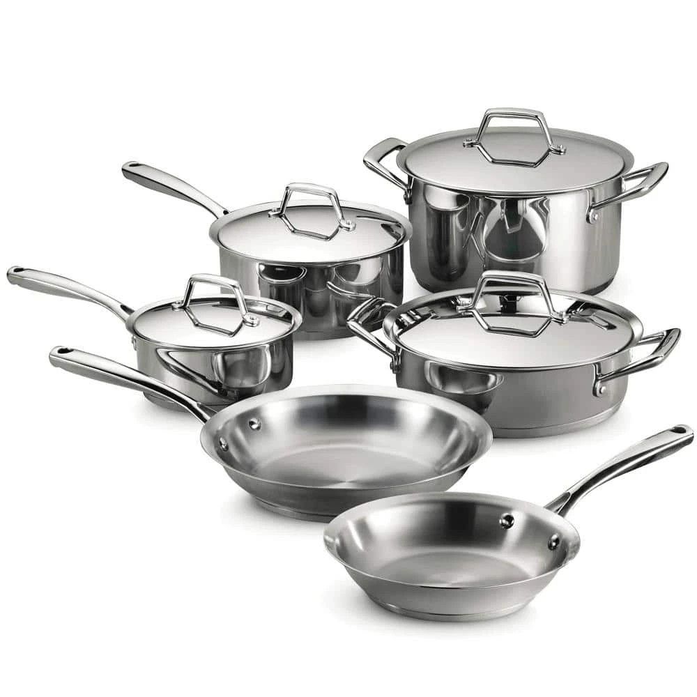 Gourmet Prima 10-Piece Stainless Steel Cookware Set by Tramontina