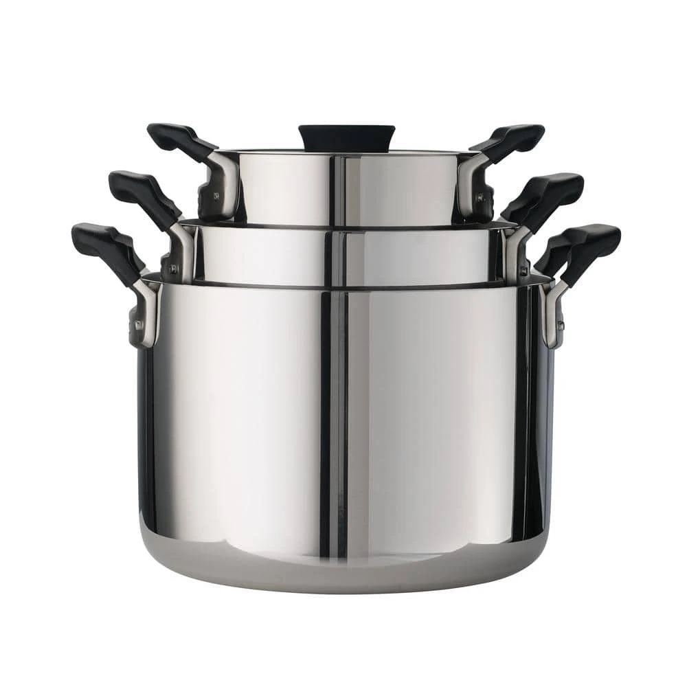 Nesting 6-Piece Stainless Steel Tri-Ply Clad Sauce and Stock Pot Set by Tramontina - Image 2