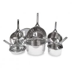 Tigourmet 10-Piece Stainless Steel Cookware Set by True Induction