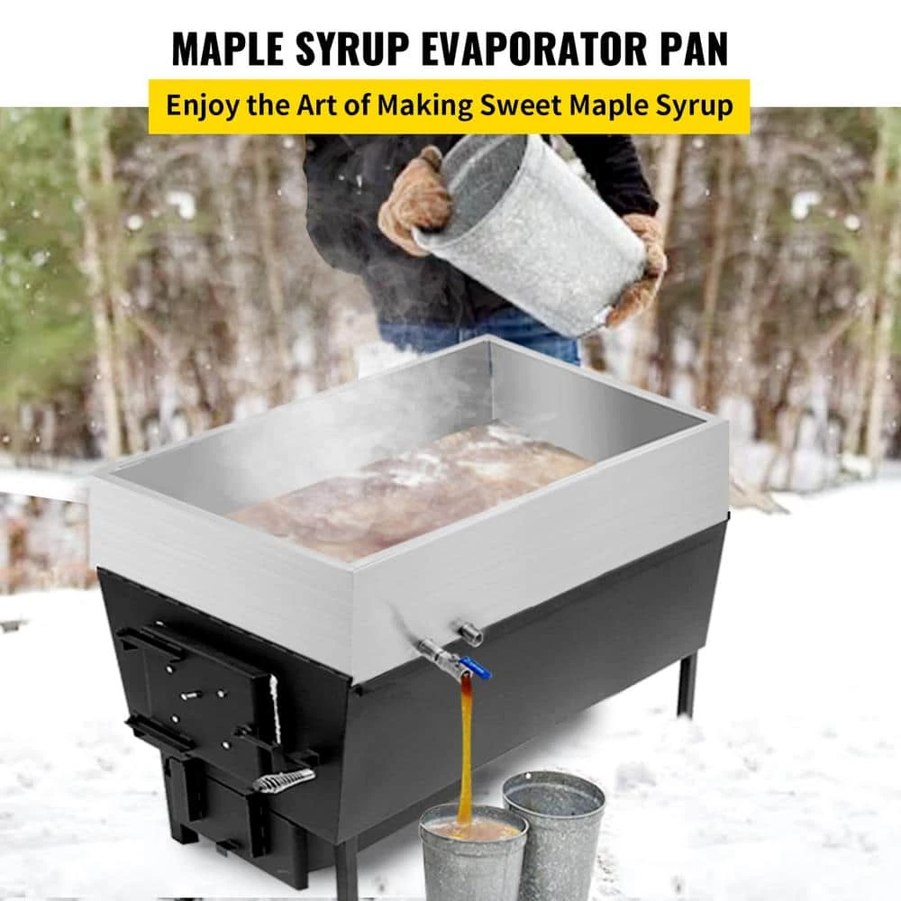 48 in. x 24 in. x 9.5 in. MapleSap EvaporatorPan with Valve StainlessSteel MapleSyrup Cooking Pan for Boiling MapleSyrup by VEVOR - Image 2