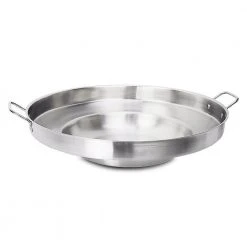 23 in. Round Stainless Steel Comal Wok Griddle Multi Cooker Concave Fry pan by Stark