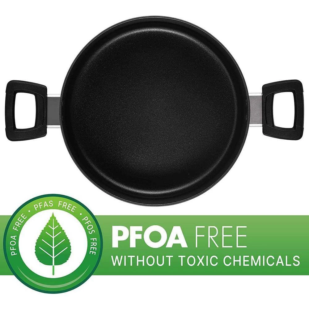 4.94 Qt. Hard-Anodized Aluminum Nonstick Stock Pot in Black with Lid by EPPMO - Image 7