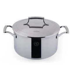 6 qt. Tri-Ply Stainless Steel Stock Pot with Lid by SAVEUR SELECTS