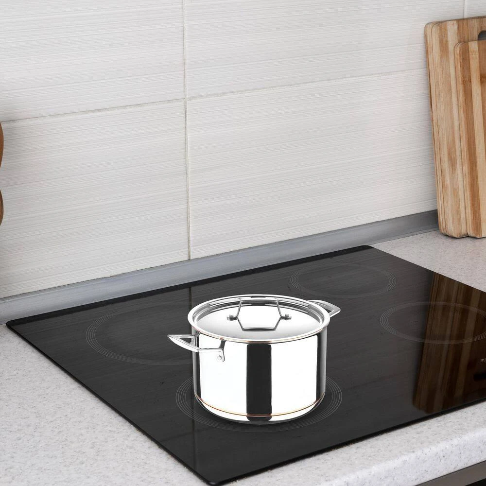 5CX 8 qt. Stainless Steel 5-Ply Copper Core Stock Pot with Lid by MasterPRO - Image 8