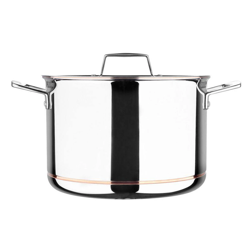 5CX 8 qt. Stainless Steel 5-Ply Copper Core Stock Pot with Lid by MasterPRO - Image 3
