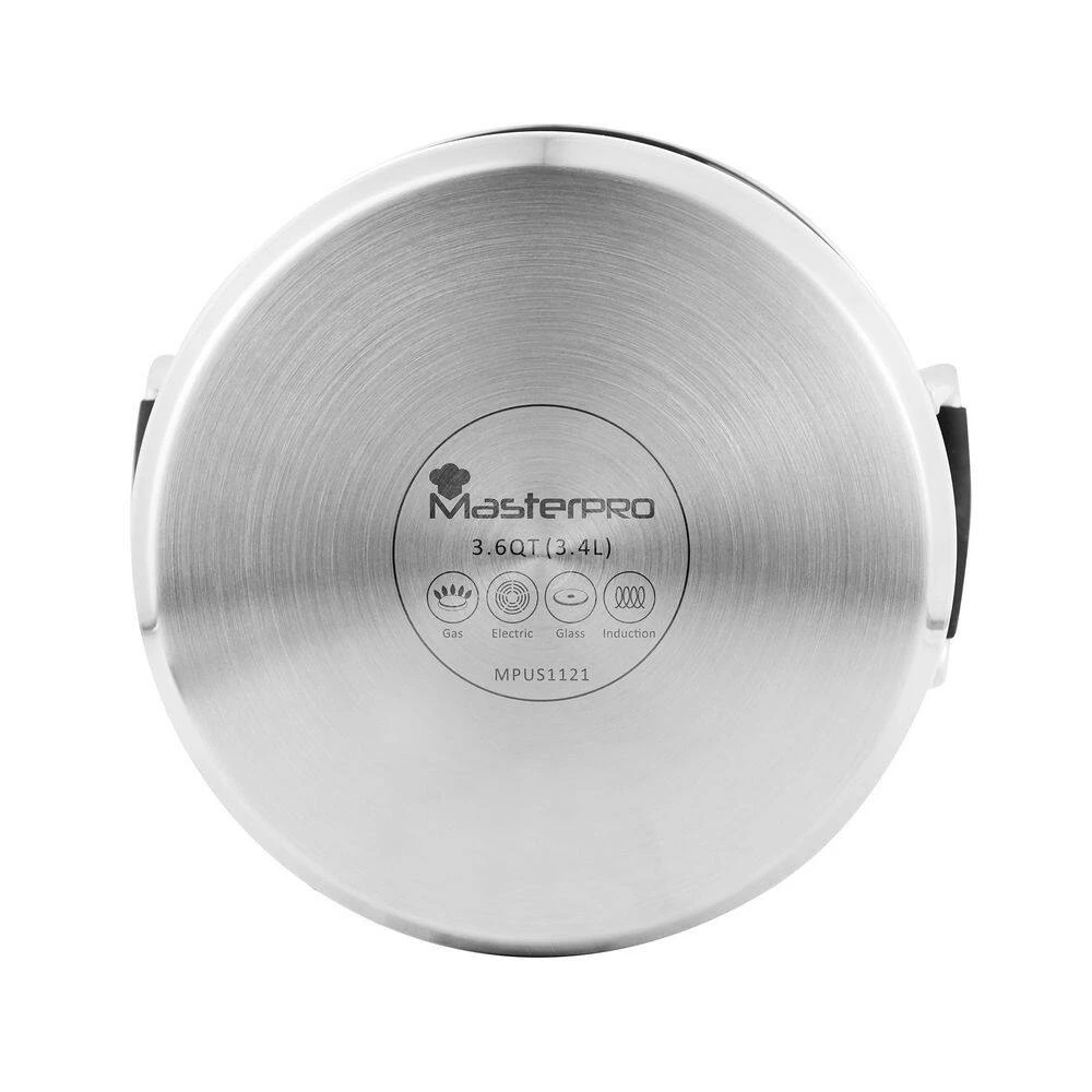 Nesting Stainless Steel Collection 3.6 qt. Covered Stock Pot by MasterPRO - Image 9