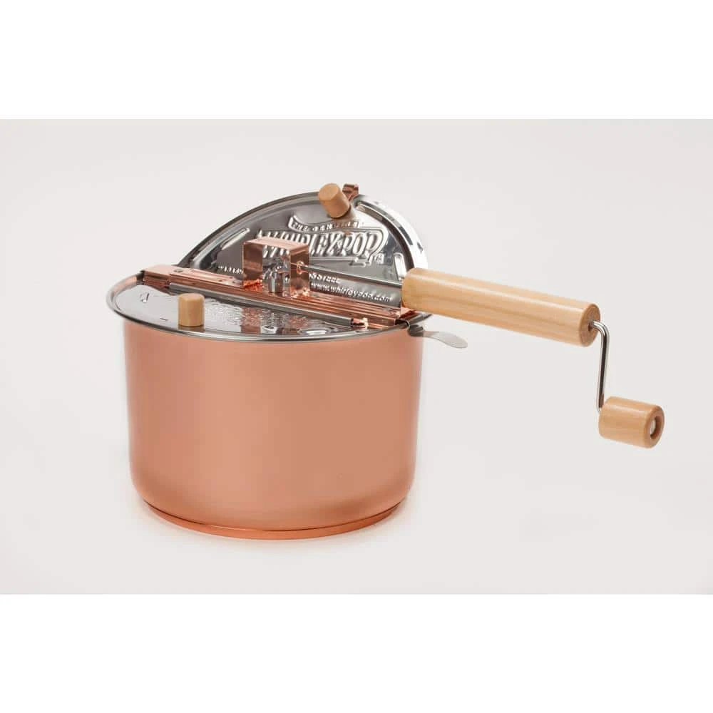 6 qt. Copper Plated Stainless Steel Stovetop Popcorn Popper by Whirley Pop - Image 2