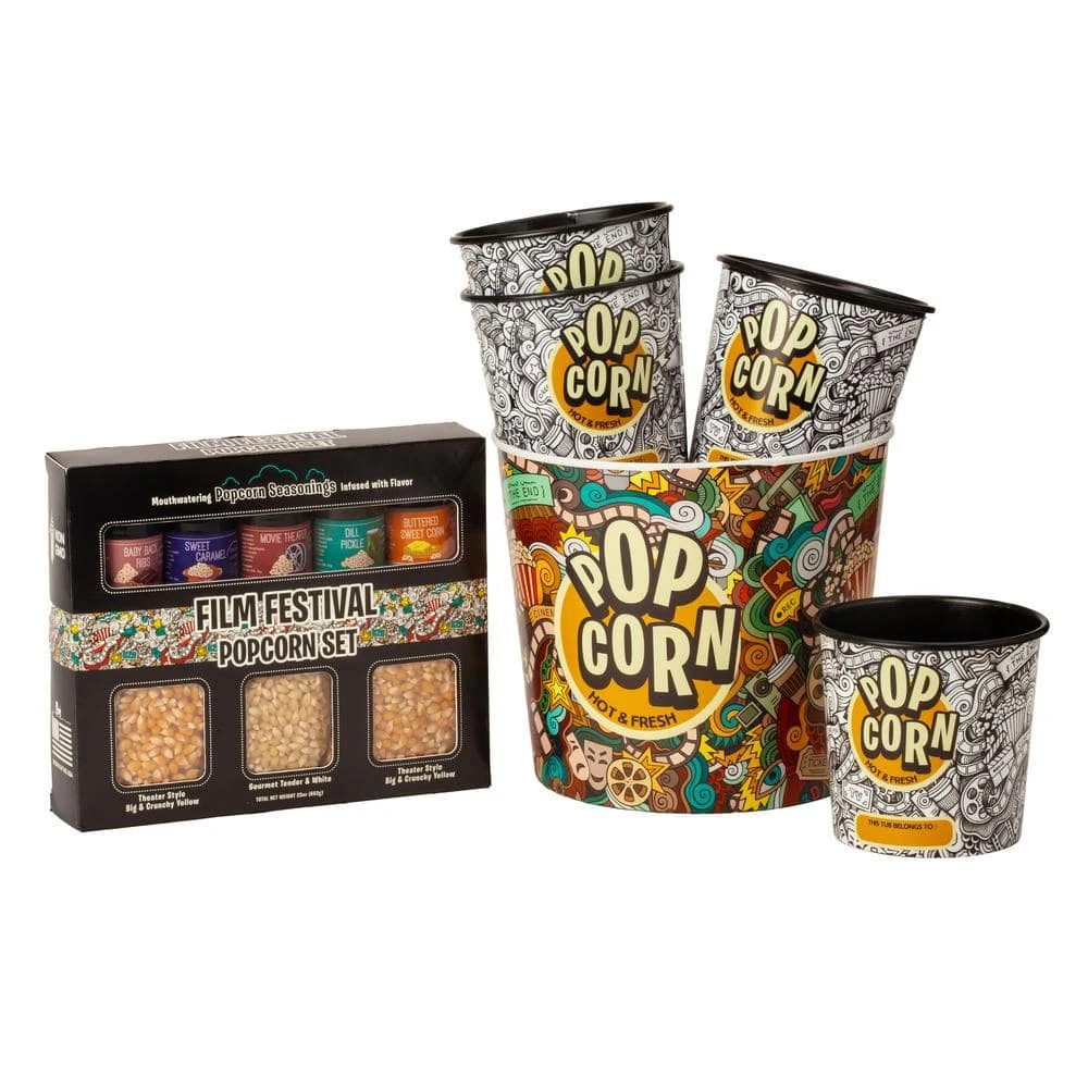 6 qt. Aluminum Stovetop Popcorn Popper and Film Festival Complete Popcorn Set by Whirley-Pop - Image 2