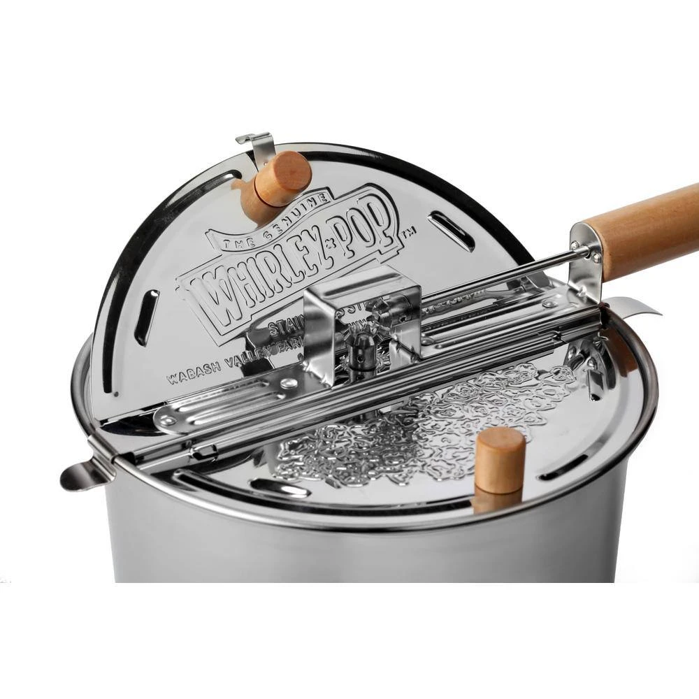 6 qt. Stainless Steel Stovetop Popcorn Popper with All-Inclusive (5-Pack) by Whirley Pop - Image 3