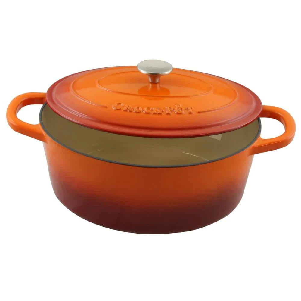 Artisan 7 Qt. Oval Enameled Cast Iron Dutch Oven with Lid by Crock-Pot - Image 2