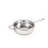 Premium Clad 4.2 qt. Stainless Steel Saute Pan with Glass Lid by Swiss Diamond