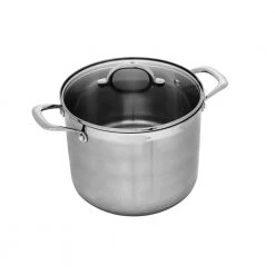 Premium Steel 8 Qt. Stock Pot with Lid by Swiss Diamond
