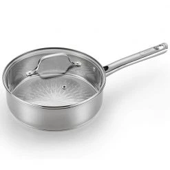 3.5 qt. Stainless Steel Saute Pan with Glass Lid by T-fal
