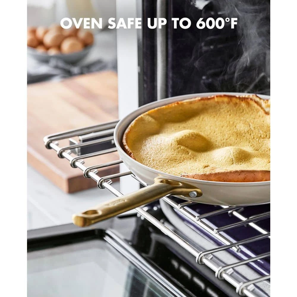 Reserve 2-Piece Heathy Ceramic Nonstick 10" and 12" Frying Pan Set in Taupe by GreenPan - Image 4