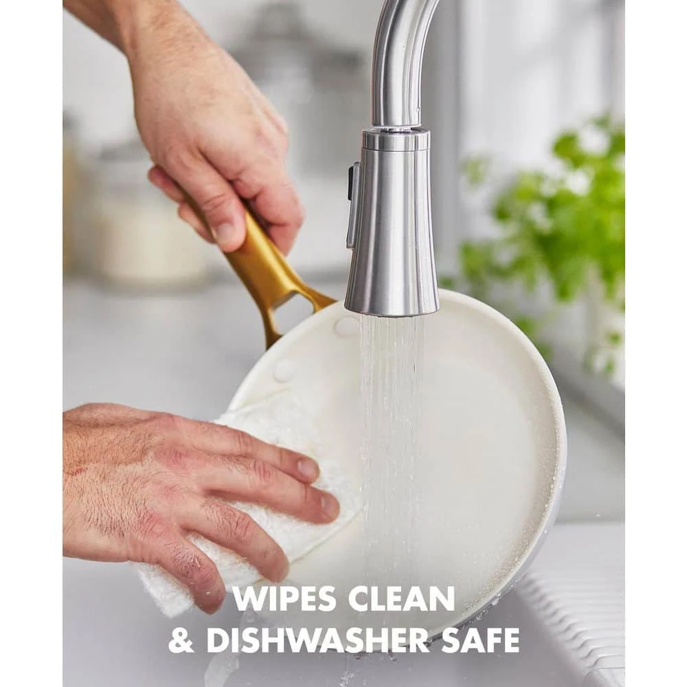 Reserve 2-Piece Heathy Ceramic Nonstick 10" and 12" Frying Pan Set in Taupe by GreenPan - Image 6