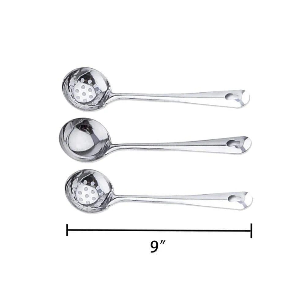 11 in./28 cm 4 qt. Stainless Steel Shabu Hot Pot with Divider and 3-Ladles by Tayama - Image 7