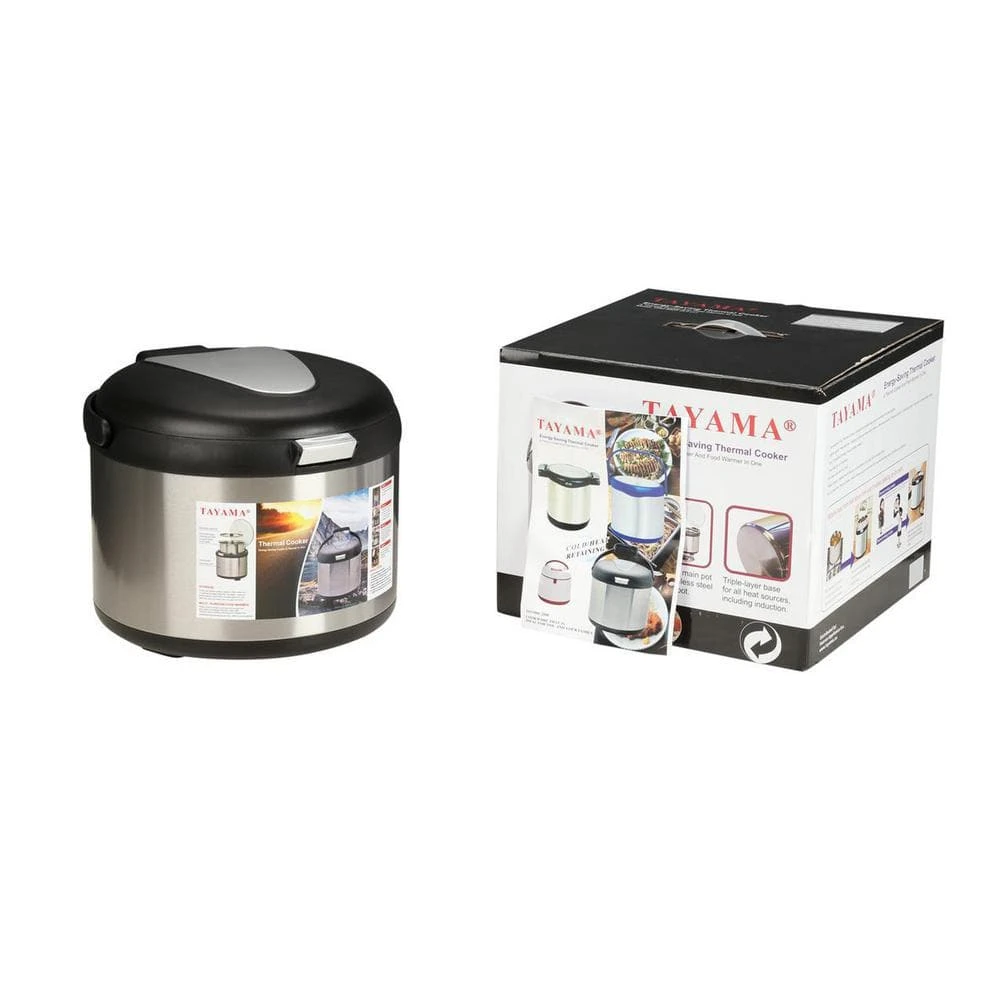 5 qt. Stainless Steel Energy-Saving Thermal Cooker Stock Pot in Black by Tayama - Image 7