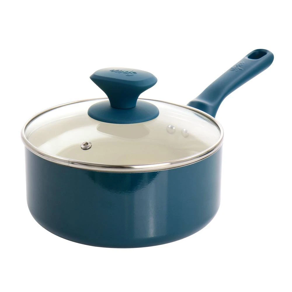 Savory Saffron 16-Piece Ceramic Nonstick Cookware Set in Teal by Spice BY TIA MOWRY - Image 6