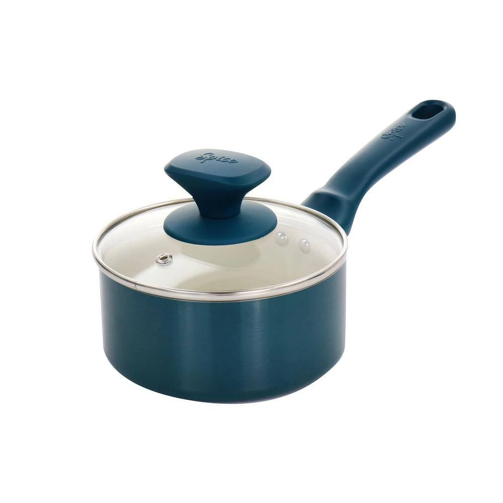 Savory Saffron 16-Piece Ceramic Nonstick Cookware Set in Teal by Spice BY TIA MOWRY - Image 7